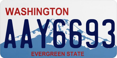 WA license plate AAY6693