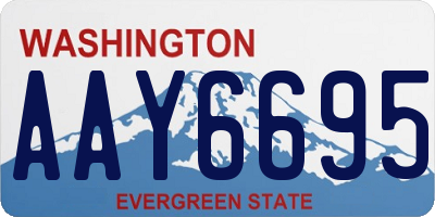 WA license plate AAY6695