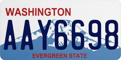 WA license plate AAY6698