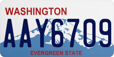 WA license plate AAY6709