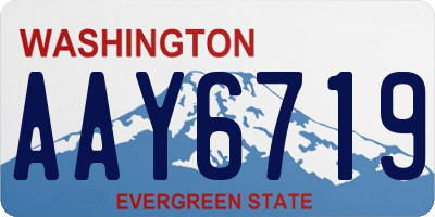 WA license plate AAY6719