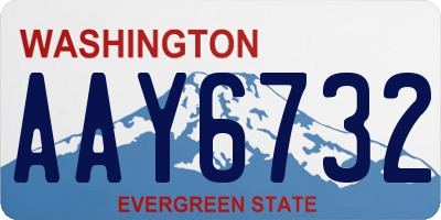 WA license plate AAY6732