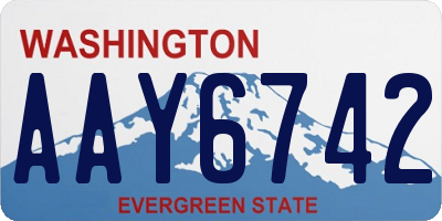 WA license plate AAY6742