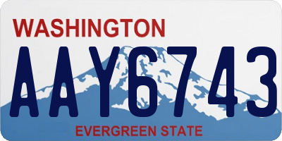 WA license plate AAY6743