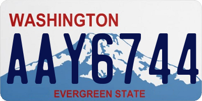 WA license plate AAY6744