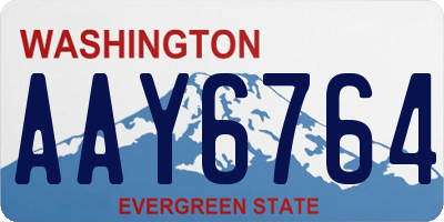 WA license plate AAY6764
