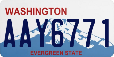 WA license plate AAY6771
