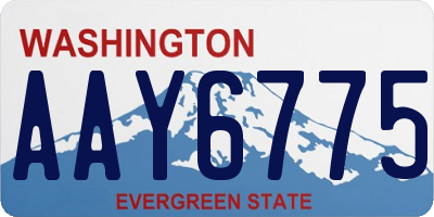 WA license plate AAY6775