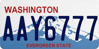 WA license plate AAY6777
