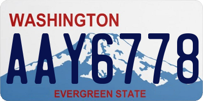 WA license plate AAY6778