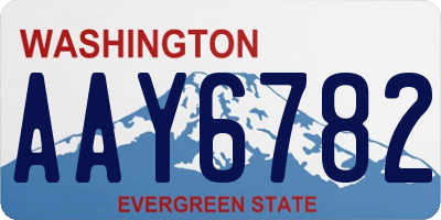 WA license plate AAY6782