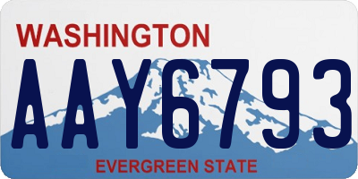 WA license plate AAY6793