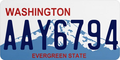 WA license plate AAY6794
