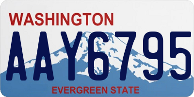 WA license plate AAY6795