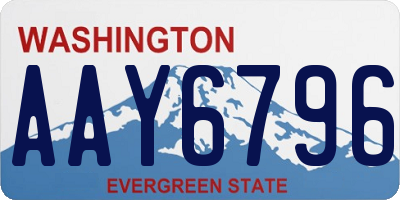 WA license plate AAY6796