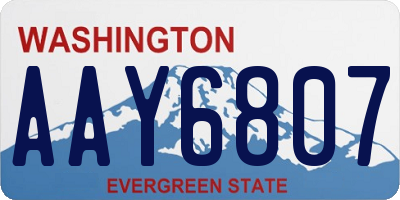WA license plate AAY6807
