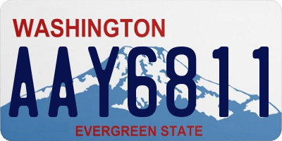 WA license plate AAY6811