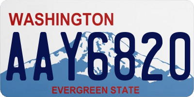 WA license plate AAY6820