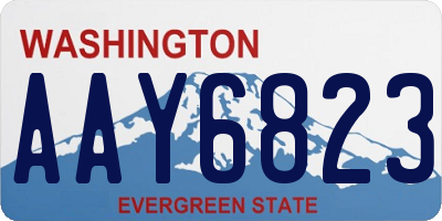 WA license plate AAY6823