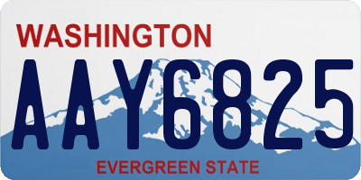 WA license plate AAY6825