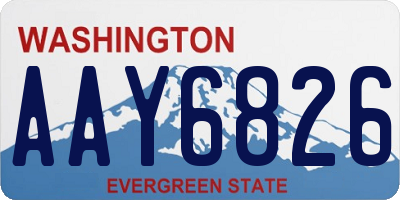 WA license plate AAY6826