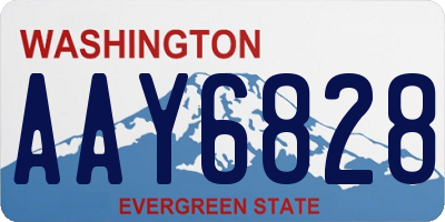 WA license plate AAY6828