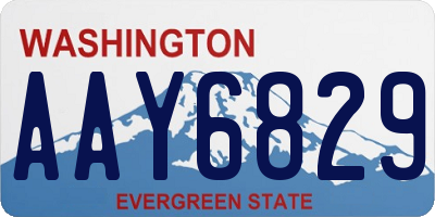 WA license plate AAY6829