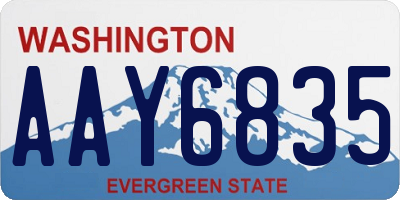WA license plate AAY6835