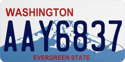 WA license plate AAY6837