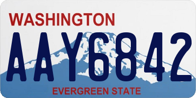 WA license plate AAY6842