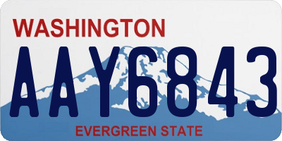 WA license plate AAY6843