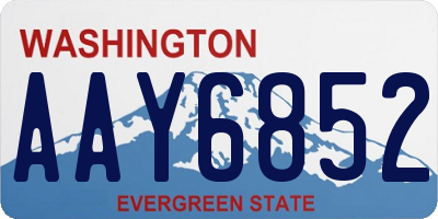 WA license plate AAY6852