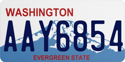 WA license plate AAY6854
