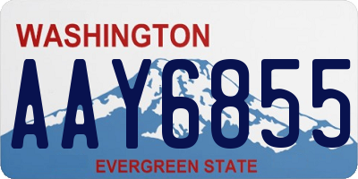 WA license plate AAY6855
