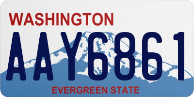 WA license plate AAY6861