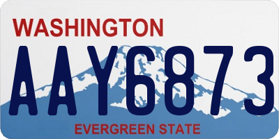 WA license plate AAY6873