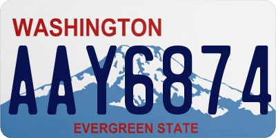 WA license plate AAY6874