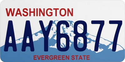 WA license plate AAY6877