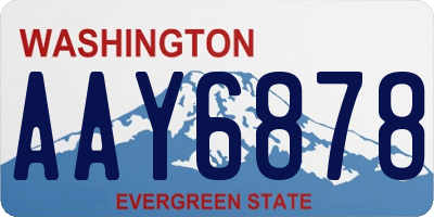 WA license plate AAY6878