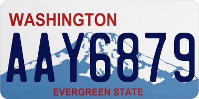 WA license plate AAY6879