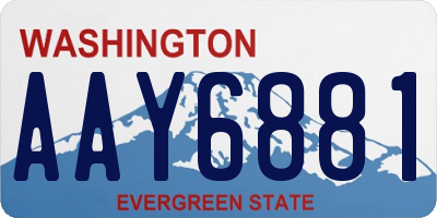 WA license plate AAY6881