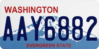 WA license plate AAY6882