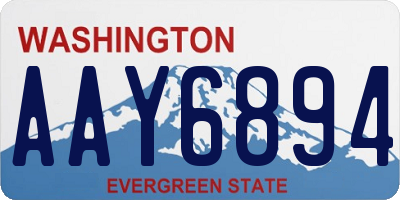 WA license plate AAY6894