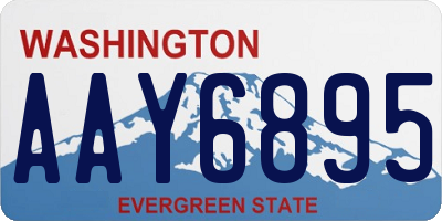 WA license plate AAY6895