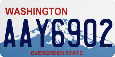 WA license plate AAY6902
