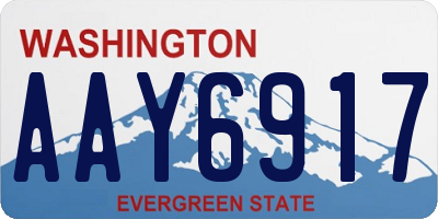 WA license plate AAY6917