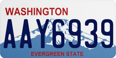 WA license plate AAY6939