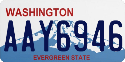 WA license plate AAY6946