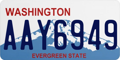 WA license plate AAY6949