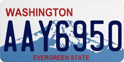 WA license plate AAY6950